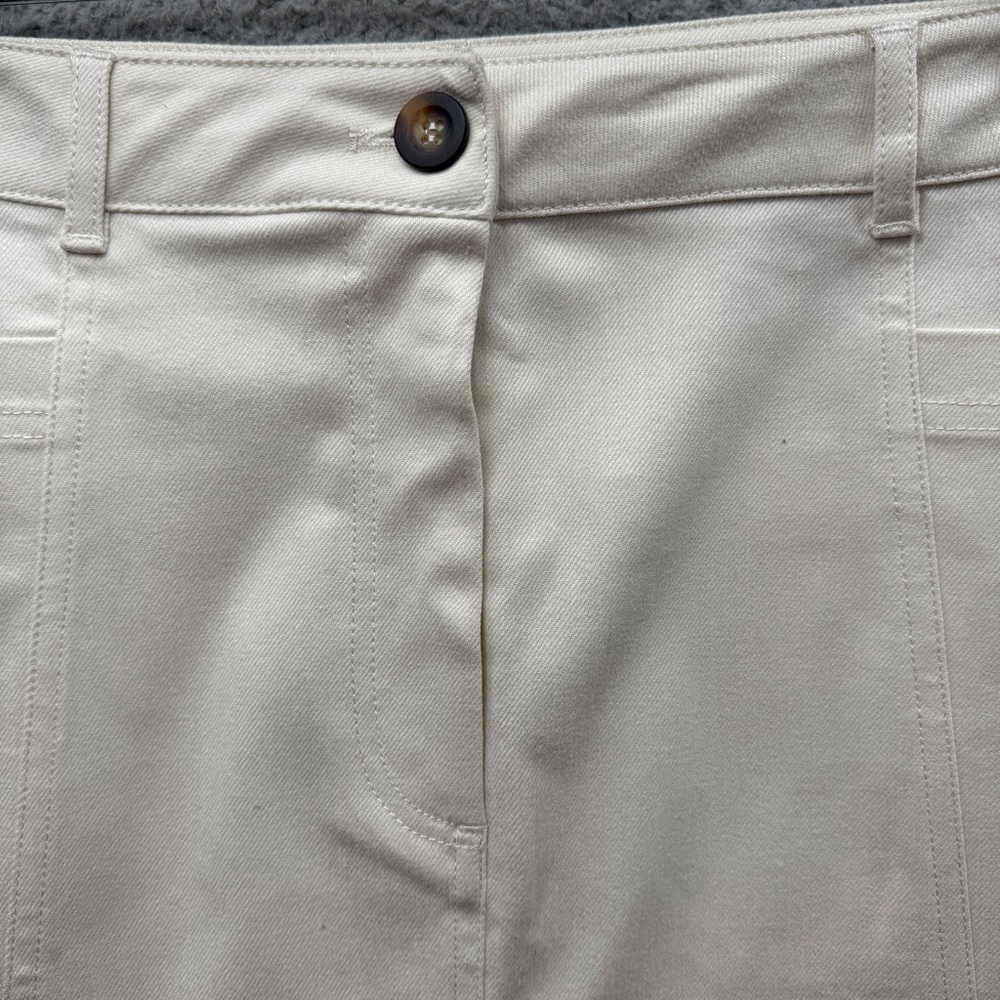 NWT Boden Women's Size 12L Glorious British Style Mini Skirt Beige White Pockets - Picture 9 of 16